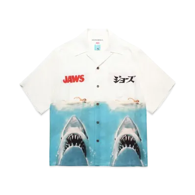 WACKO MARIA x Jaws Hawaiian Shirt "White"