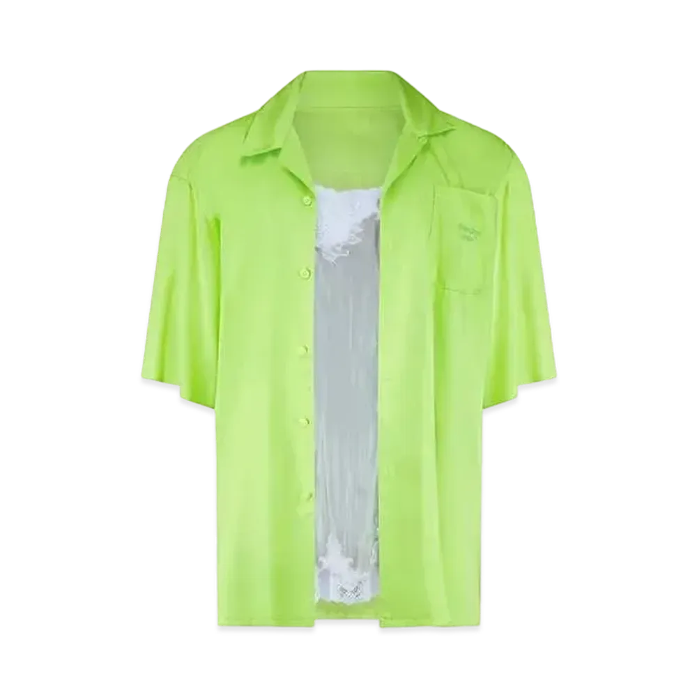MARTINE ROSE Camisole Shirt "Lime Multi"