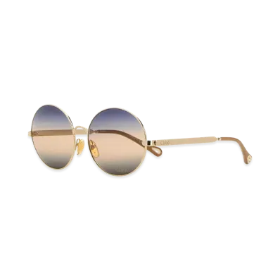 Chloe Women's Metal Saloma Sunglasses "Gold"