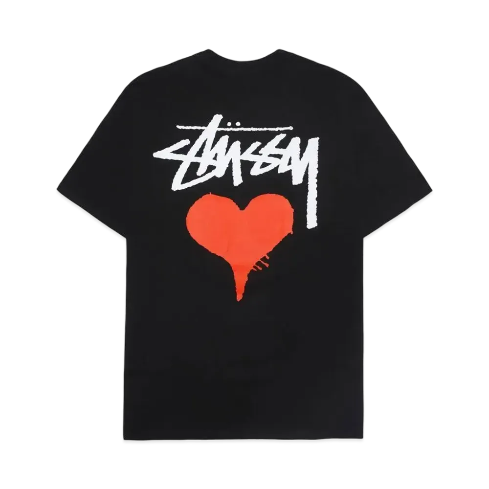 Stussy Stock Heart Tee "Black"