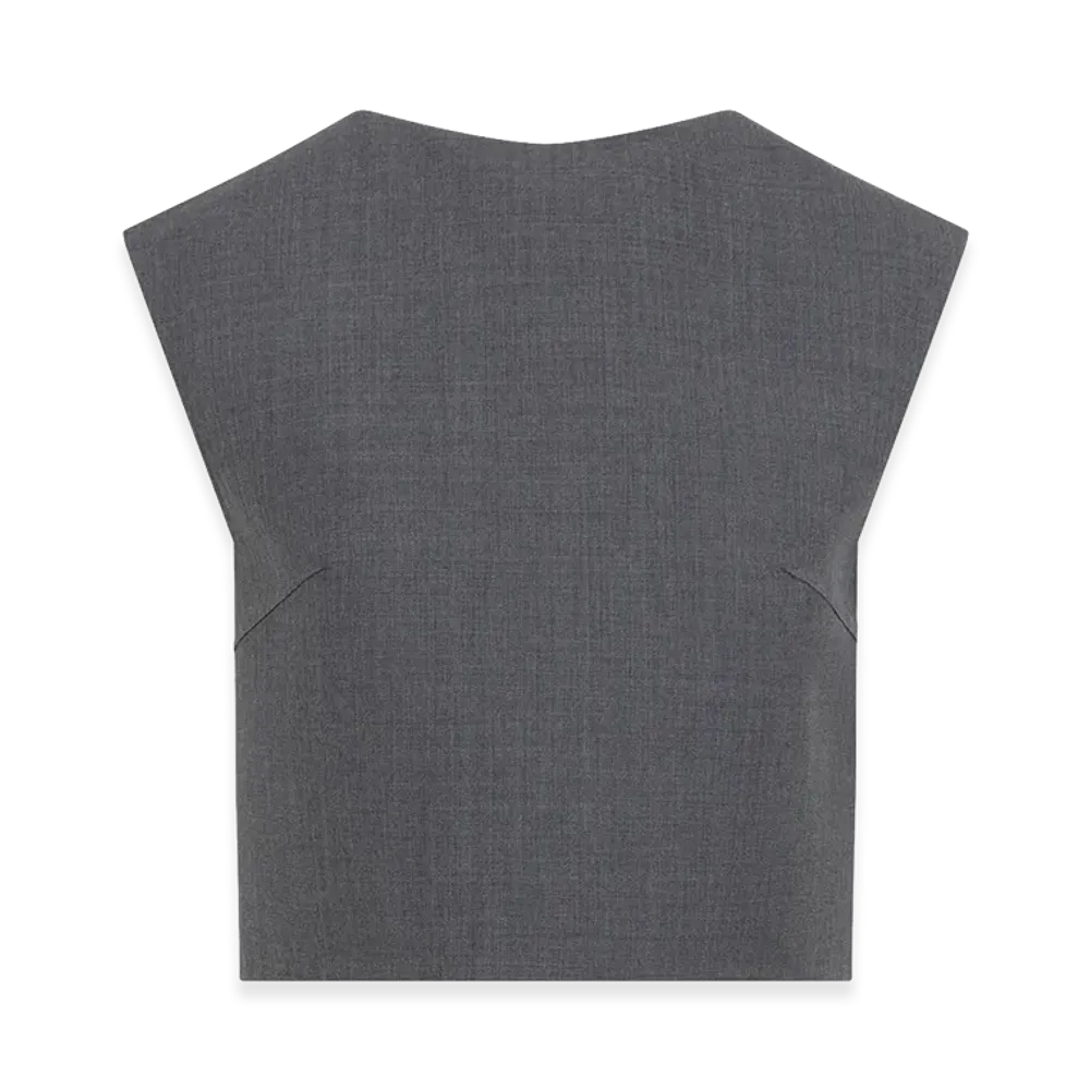 Jil Sander Women's Wool And Silk Top "Gray"