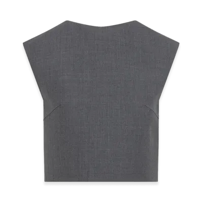 Jil Sander Women's Wool And Silk Top "Gray"