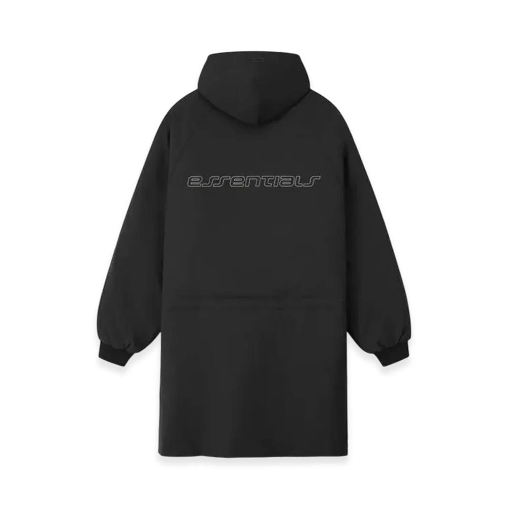 FEAR OF GOD ESSENTIALS Nylon Hooded Parka "Vintage Black"