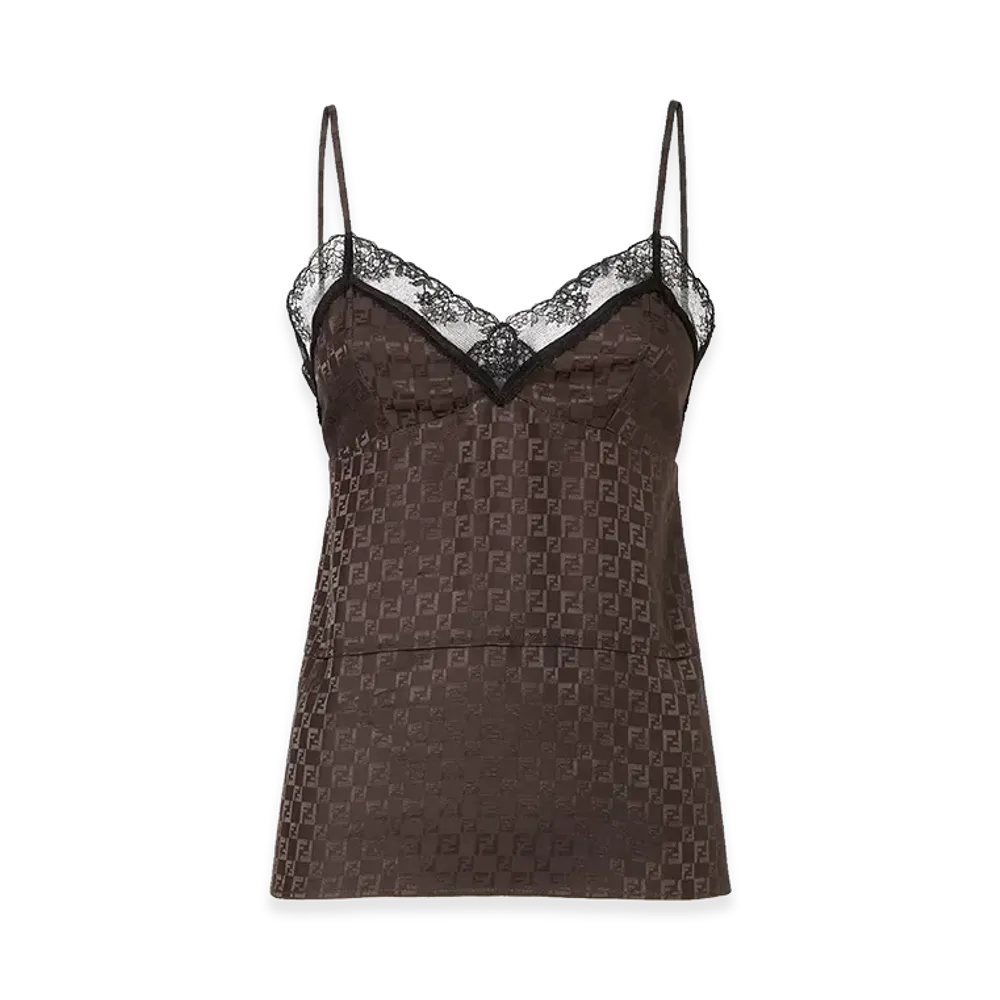 FENDI Women's Silk Camisole "Brown"