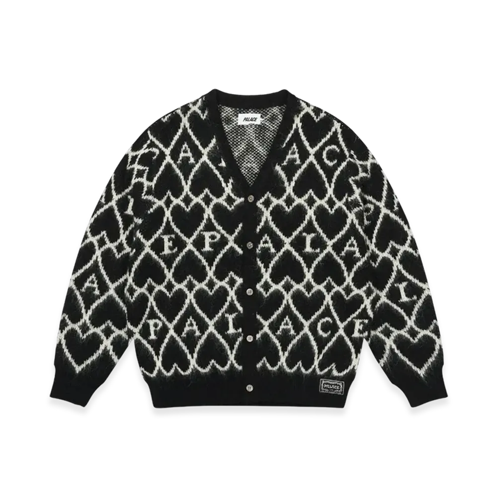 PALACE Hairy Heart Knit "Black"