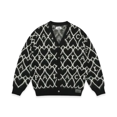 PALACE Hairy Heart Knit "Black"