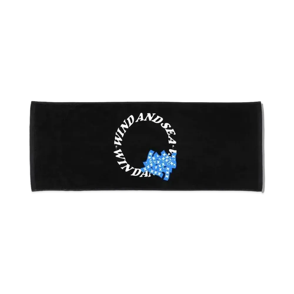 WIND AND SEA x XXX (MONOGRAM) TOWEL "Black"