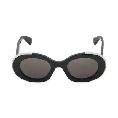 Alexander McQUEEN Grip Oval Sunglasses "Black"