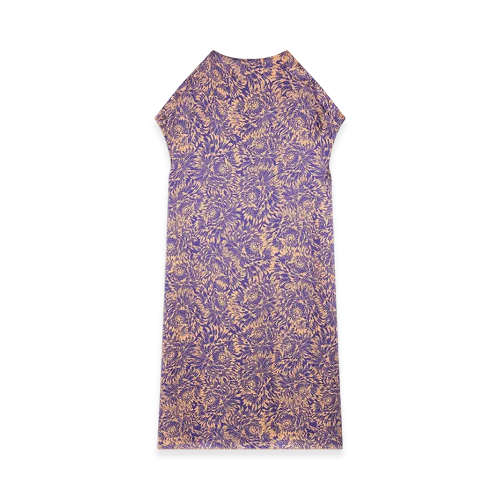 DRIES VAN NOTEN Women's Printed Silk Dress "Peach"