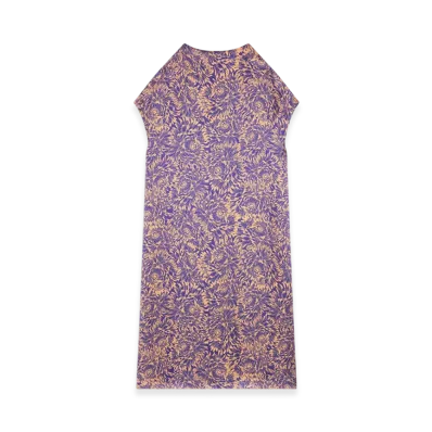 DRIES VAN NOTEN Women's Printed Silk Dress "Peach"