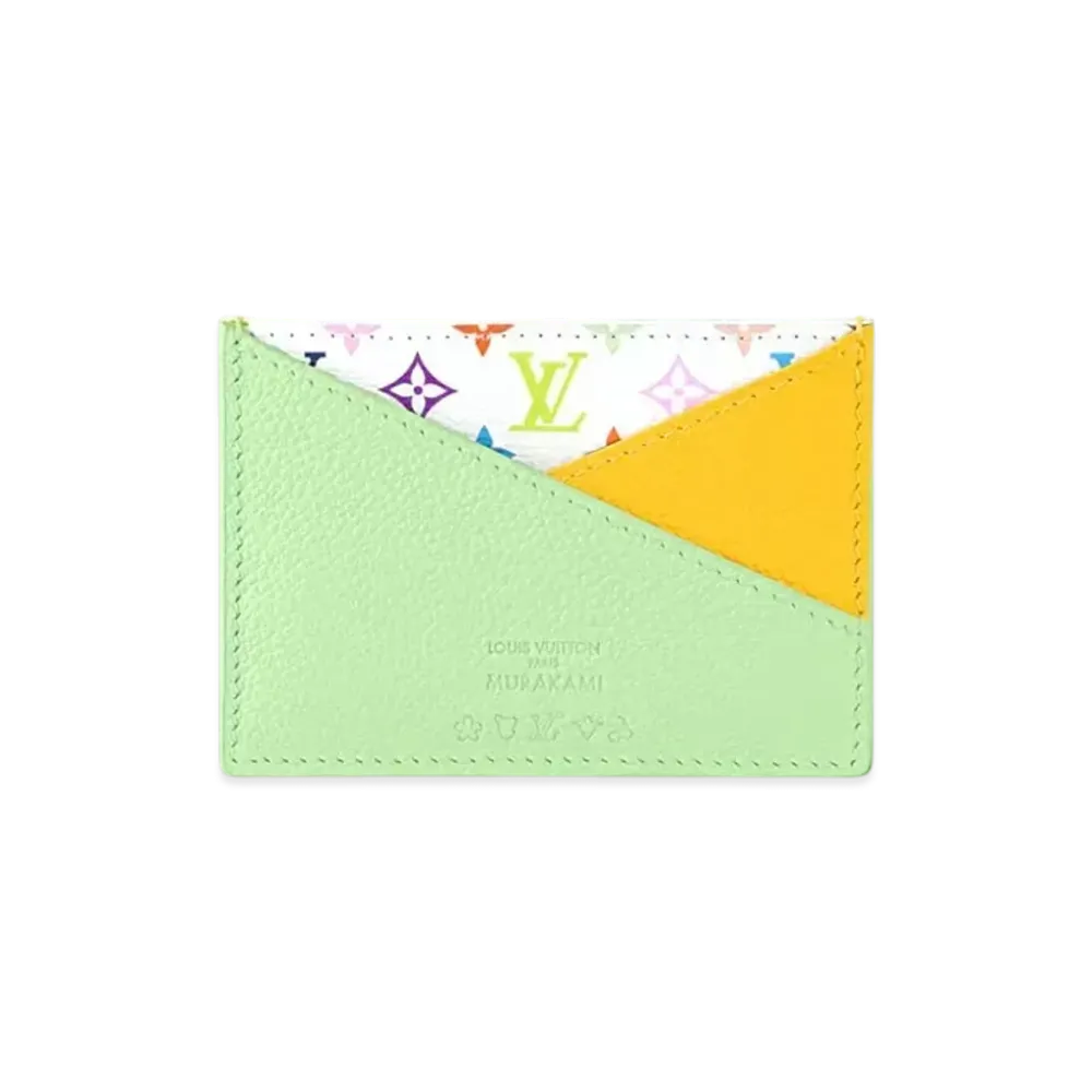 Louis Vuitton x Takashi Murakami Criss-Cross Card Holder Monogram "Multicolor/Green Tea/Ginkgo Yellow"