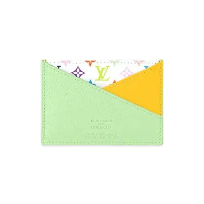 Louis Vuitton x Takashi Murakami Criss-Cross Card Holder Monogram "Multicolor/Green Tea/Ginkgo Yellow"