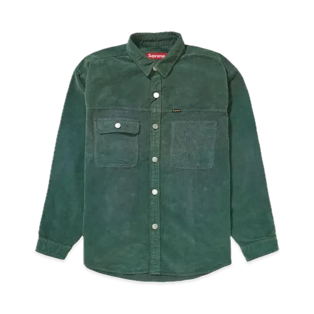 Supreme Washed Corduroy Shirt "Green"