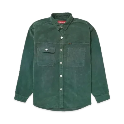 Supreme Washed Corduroy Shirt "Green"