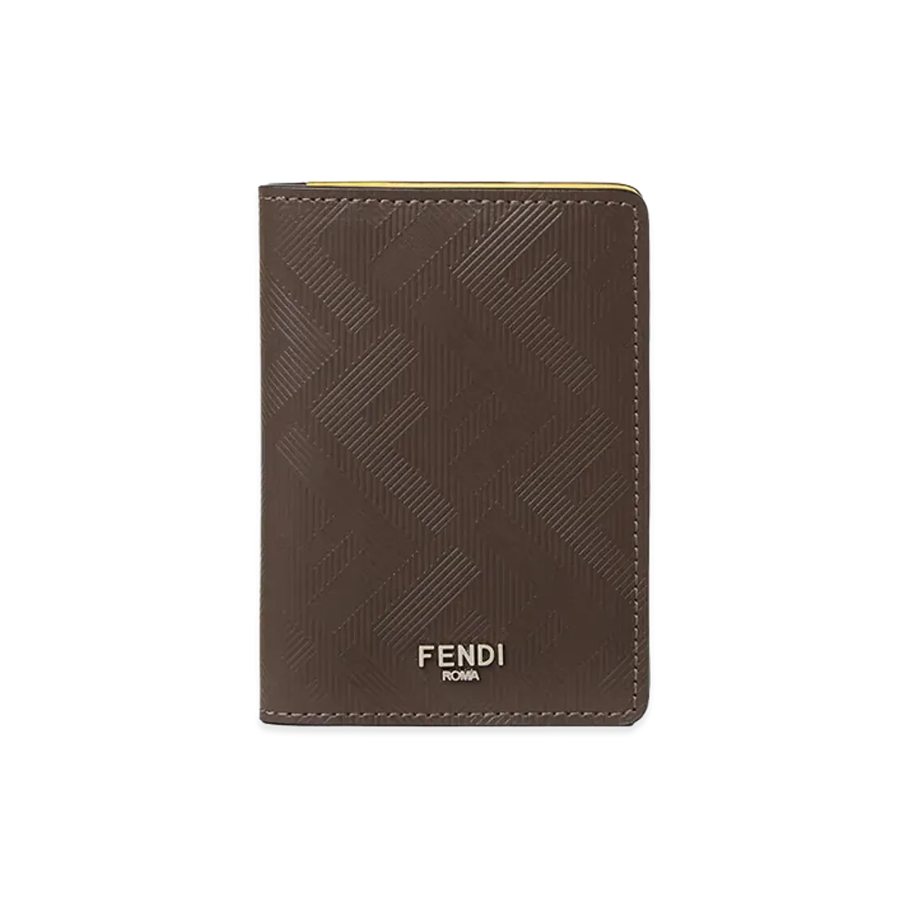 FENDI Shadow Card Holder "Brown"