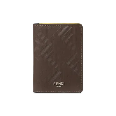FENDI Shadow Card Holder "Brown"