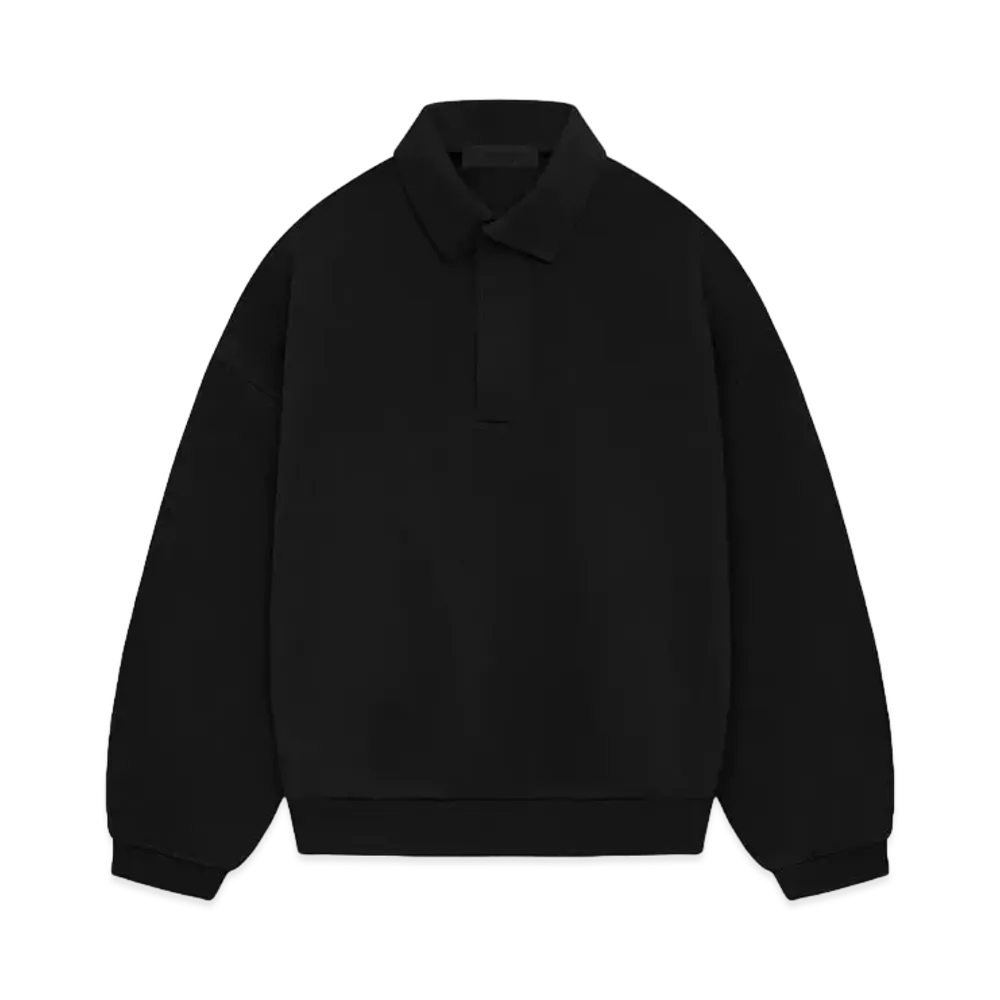 FEAR OF GOD ESSENTIALS Longsleeve Polo "Jet Black"