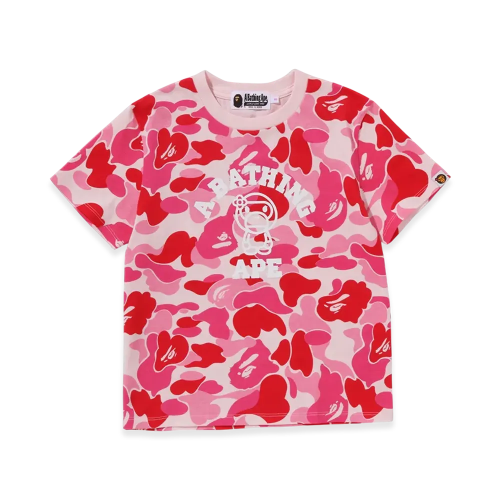 A BATHING APE ABC Camo College Baby Lisa Tee "Pink"