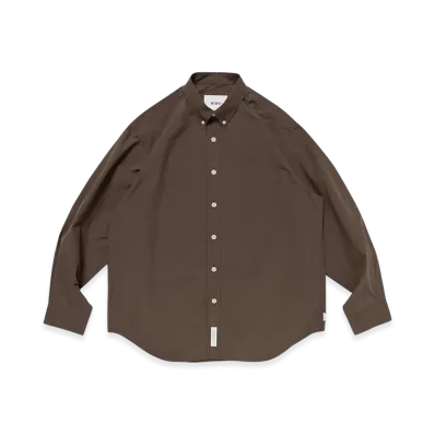 WTAPS BD 02 / LS / NYCO. Broadcloth. CORDURA. RF "Brown"