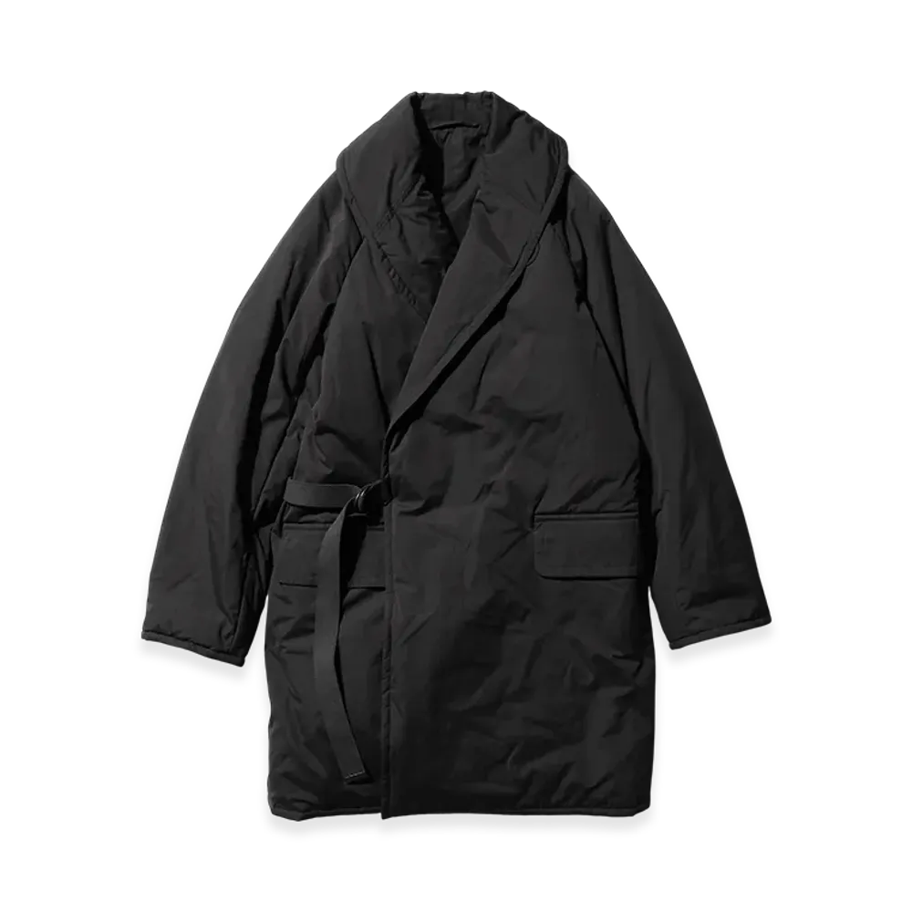 COMOLI Padded Shawl Collar Coat "Black"