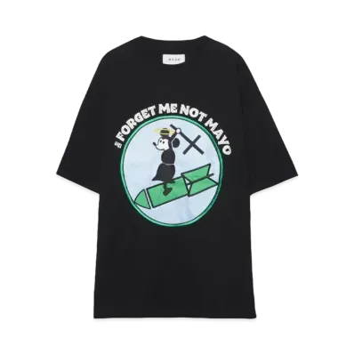 MAYO FORGET ME NOT MAYO Embroidery short Sleeve Tee "BLACK"