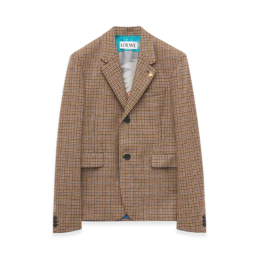 LOEWE x Howl's Moving Castle Calcifer Jacket in Wool "Beige/Blue/Black"