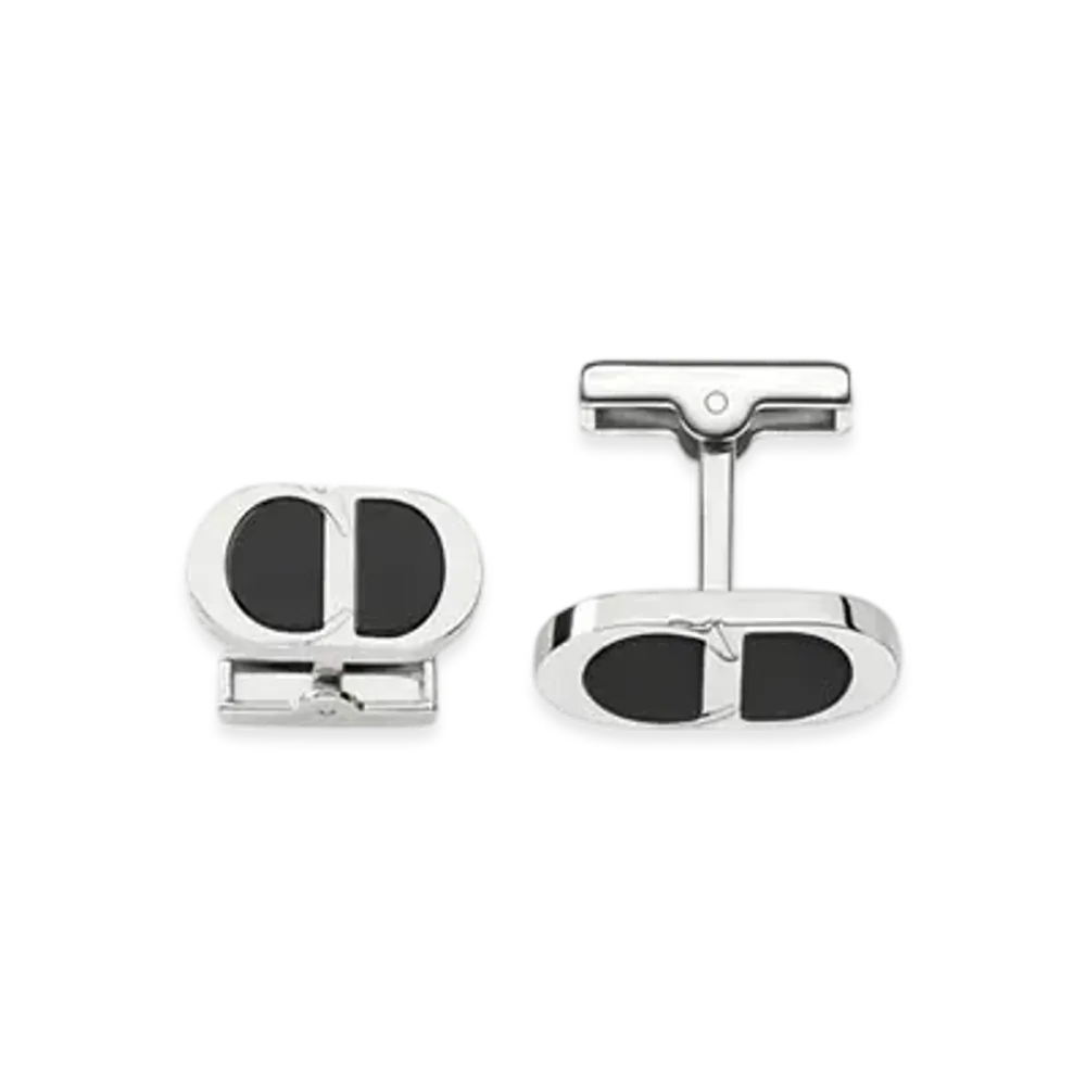 Dior CD Icon Cufflinks Resin "Silver"
