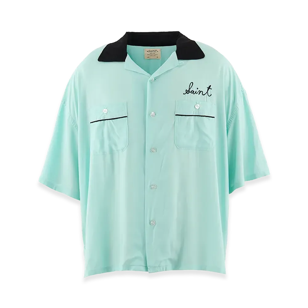 Saint Mxxxxxx Bowling Shirt Trump "Sky Blue"