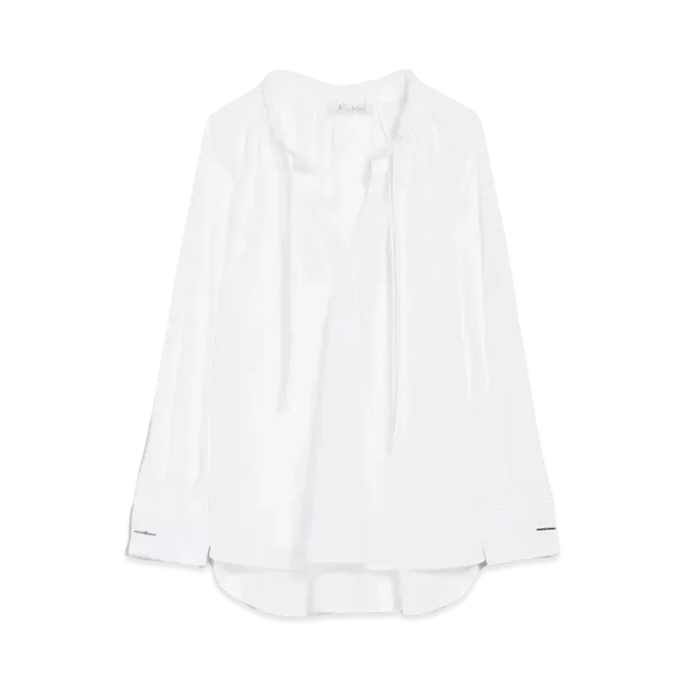 Max Mara Ario Pure Cotton Poplin Oversized Shirt "Optical White"