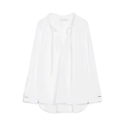 Max Mara Ario Pure Cotton Poplin Oversized Shirt "Optical White"