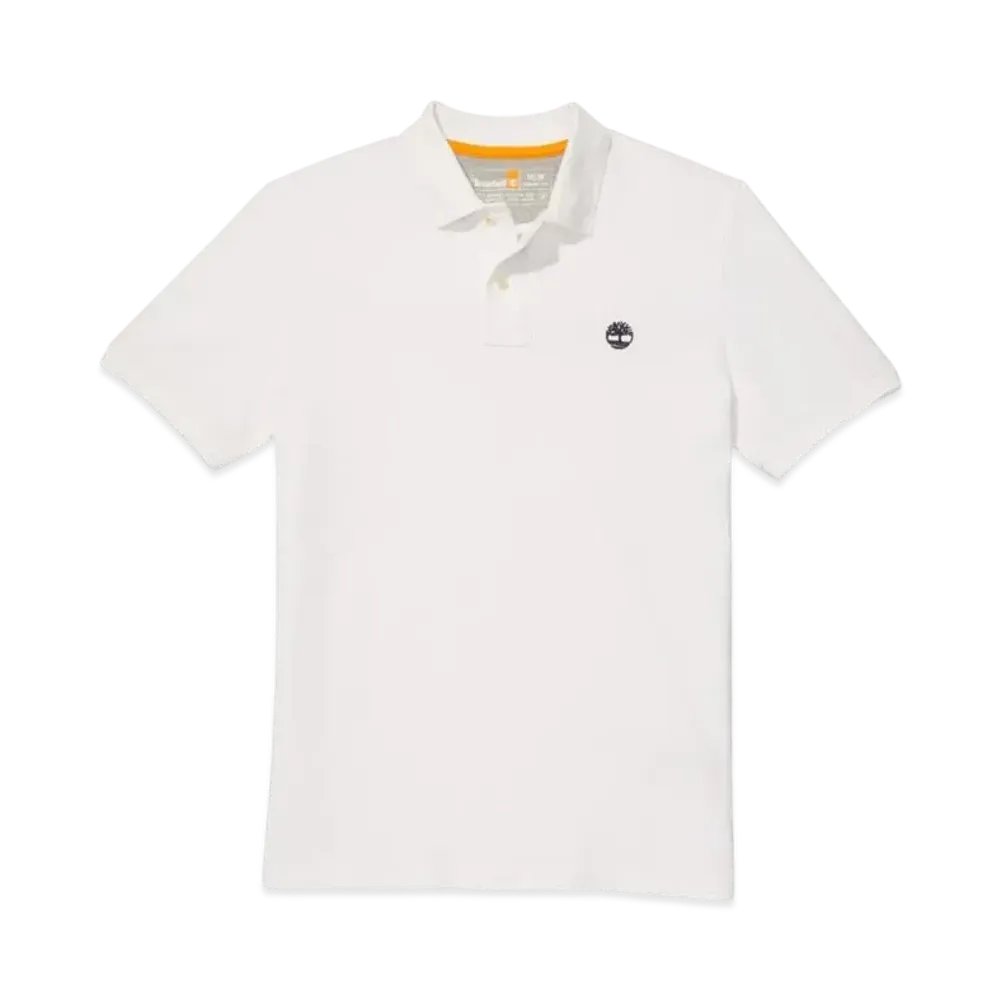 Timberland Men's Short Sleeve Millers River Picket Polo Shirt "White"