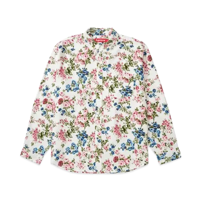 Supreme Floral Flannel Shirt "White"