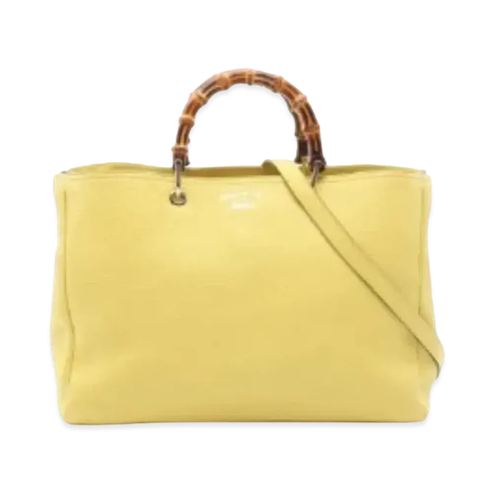 GUCCI Bamboo Shopper "Light Yellow"