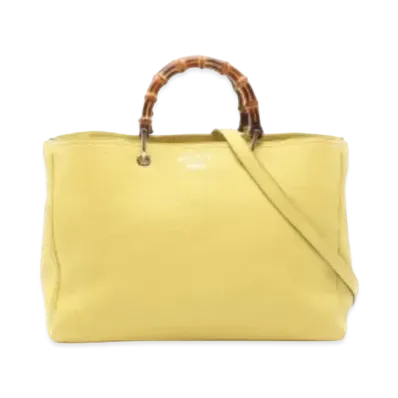 GUCCI Bamboo Shopper "Light Yellow"