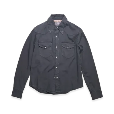 Acne Studios Denim Buttonup Shirt "Dark Grey"