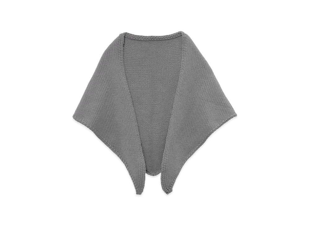 Graphpaper Soft Wool Triangle Stole "Stone Gray"