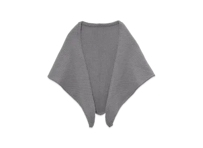 Graphpaper Soft Wool Triangle Stole "Stone Gray"