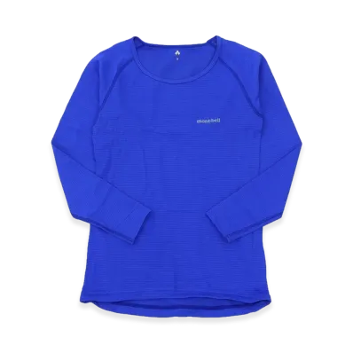 mont-bell Women's Geoline M.W. Round Neck Shirt "Blue"