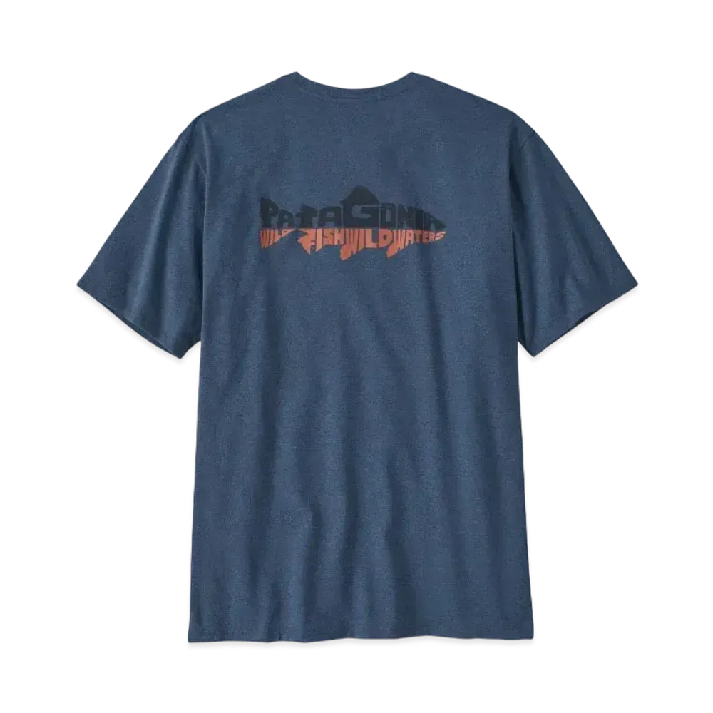 Patagonia Men's Wild Waterline Pocket Responsibili Tee "Utility Blue"