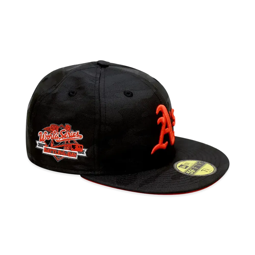 NEW ERA x THE CAP 59Fifty Smokescreen Oakland Athletics "Black Camo"