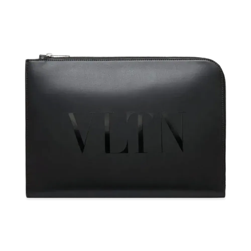 Valentino VLTN Leather Document Holder "Black"