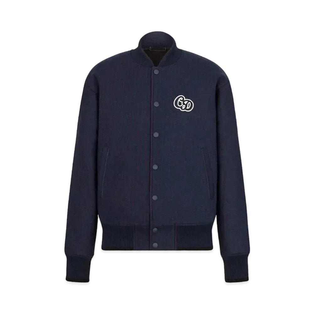 Dior Men's Atelier Blouson Varsity Jacket "Blue"