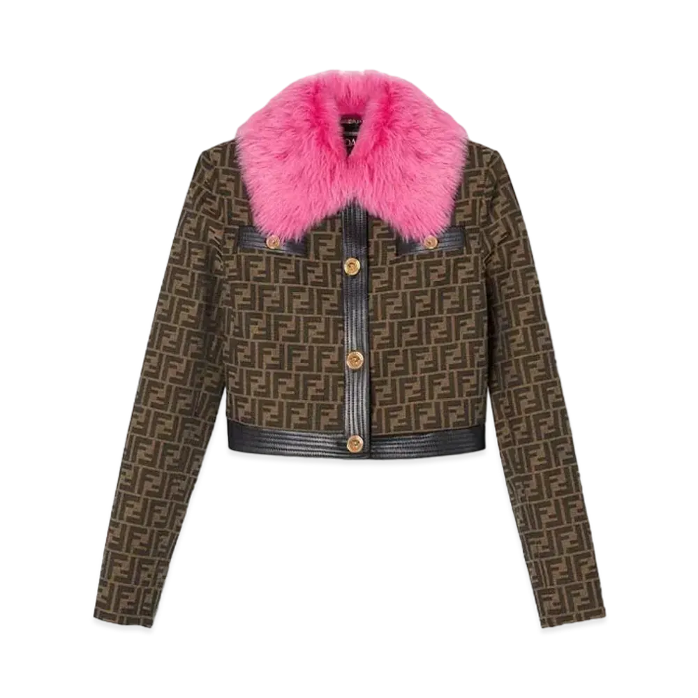 FENDI x Versace Fendace FF Faux Fur Jacket "Brown"