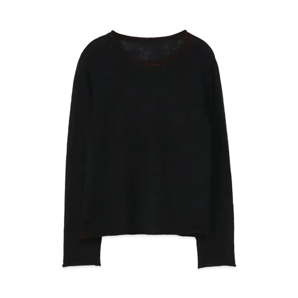 Yohji Yamamoto 10G1P PlAIN STITCH WASTE KNITTING RN "Black"