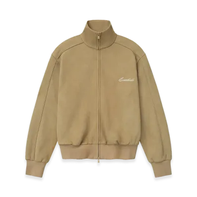 FEAR OF GOD ESSENTIALS Women's Suede Fleece Signature Vintage Track Jacket "Dune"