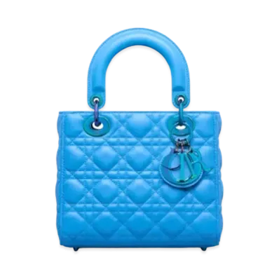 Dior Lady Dior Small Bag Cannage Skin "Blue"