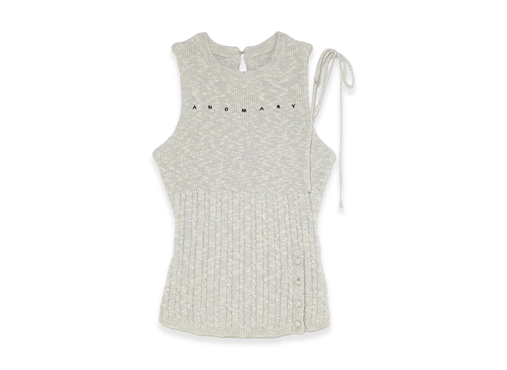 ANDMARY Women's Laina Ribbon Tank "Light Blue"