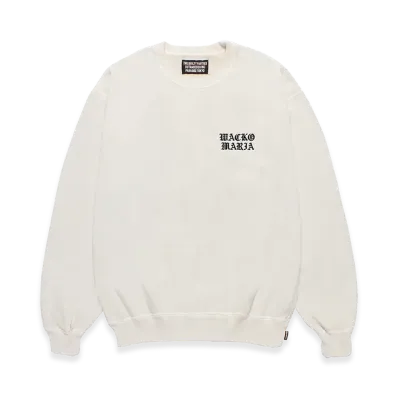 WACKO MARIA Washed Heavy Weight Sweat Shirt "Ivory"