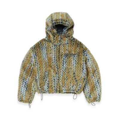THUG CLUB TC Wavy Leopard Fur Jacket "Yellow"