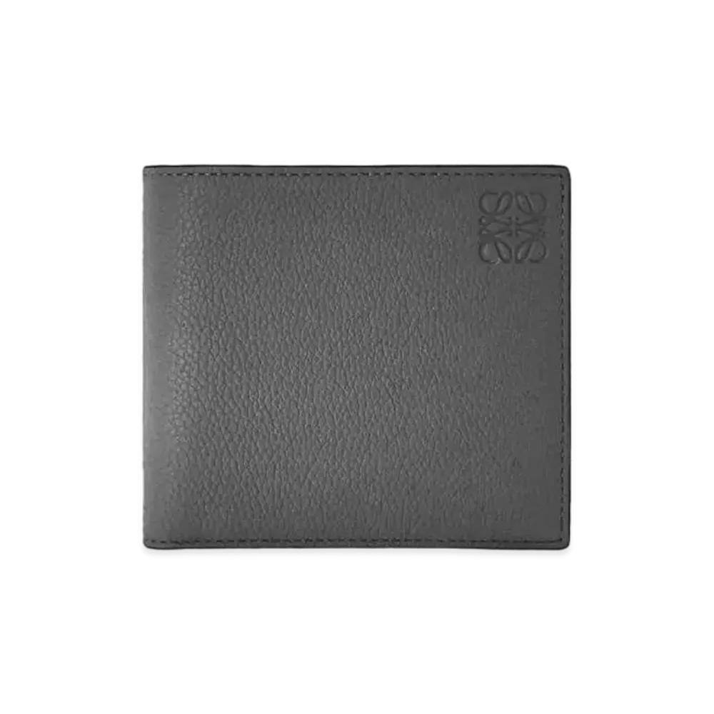 LOEWE Bifold Coin Wallet In Soft Grained Calfskin "Anthracite" 